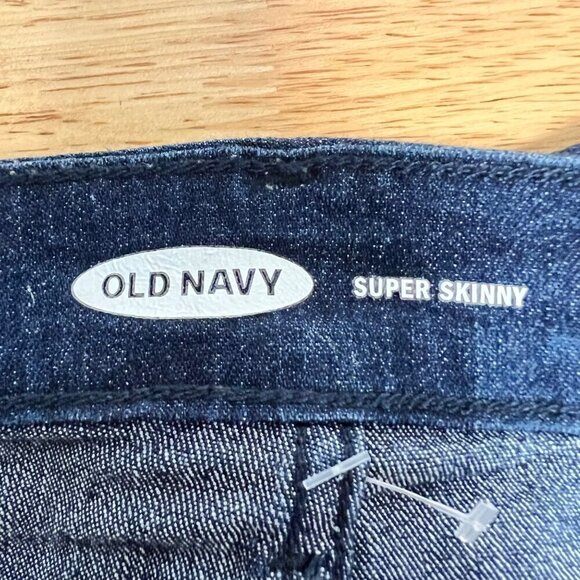 Old Navy Womens Dark Wash Super Skinny Ankle Jeans Mid Rise 6 Stretch - Picture 8 of 9